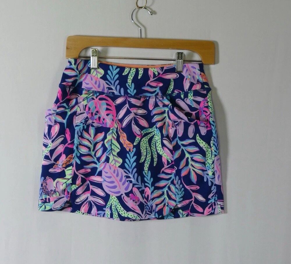 Lilly Pulitzer Luxletic Sabbia Skort XS Multicolor Tropical Floral UPF 50+